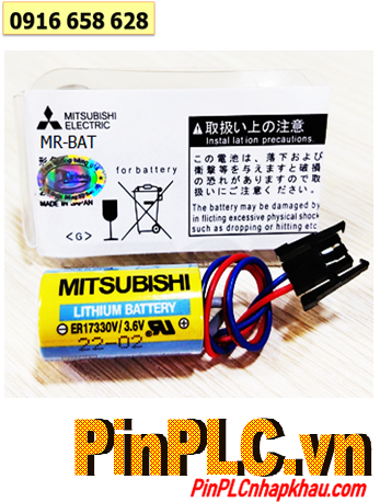 Mitsubishi MR-BAT, Pin PLC Mitsubishi MR-BAT lithium 3.6v 2/3A 1800mAh /Xuất xứ NHẬT 